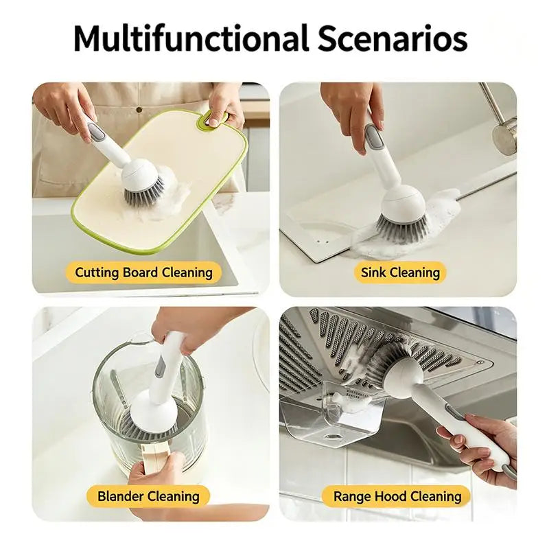 Soap Dispensing Dish Brush – Effortless Kitchen Cleaning