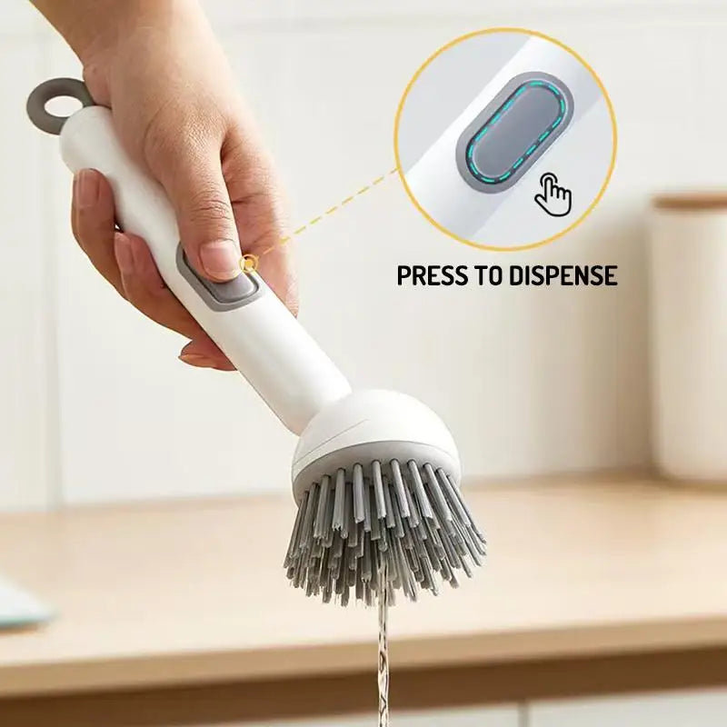 Soap Dispensing Dish Brush – Effortless Kitchen Cleaning