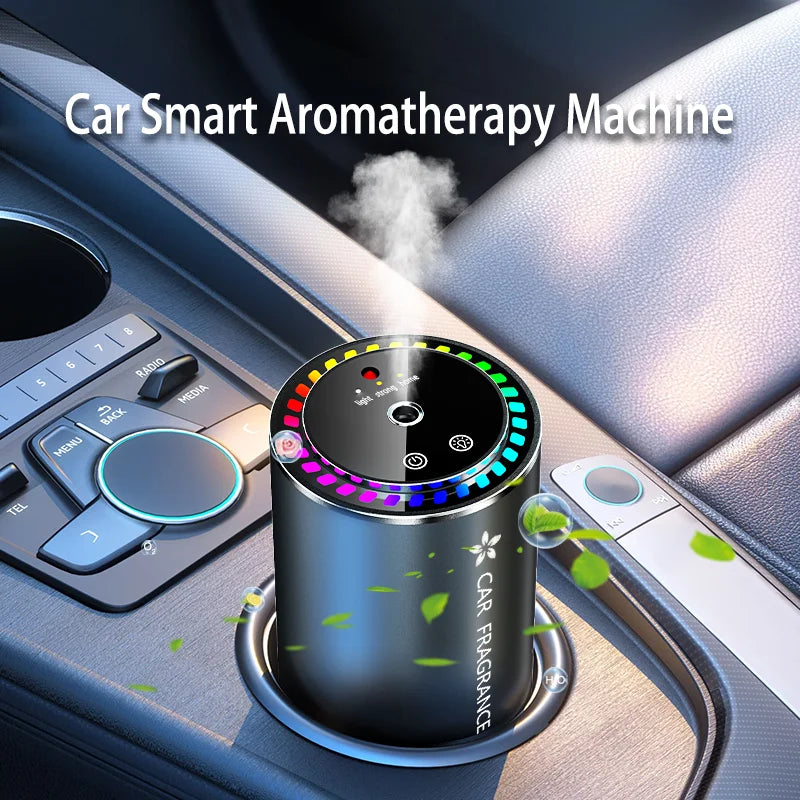 Smart Car Air Freshener Diffuser with Star Ceiling Light & Essential Oils