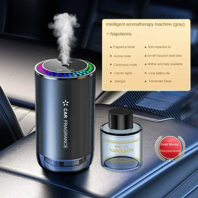 Smart Car Air Freshener Diffuser with Star Ceiling Light & Essential Oils