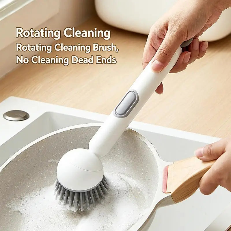 Soap Dispensing Dish Brush – Effortless Kitchen Cleaning